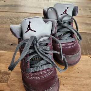 Jordan Kids Sneakers - Maroon and Gray